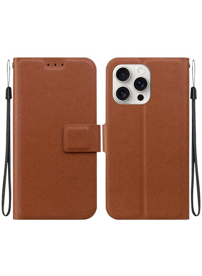 erorex Case For iPhone 16 Pro Ultra-thin Voltage Magnetic Buckle Leather Phone Case - Image 1