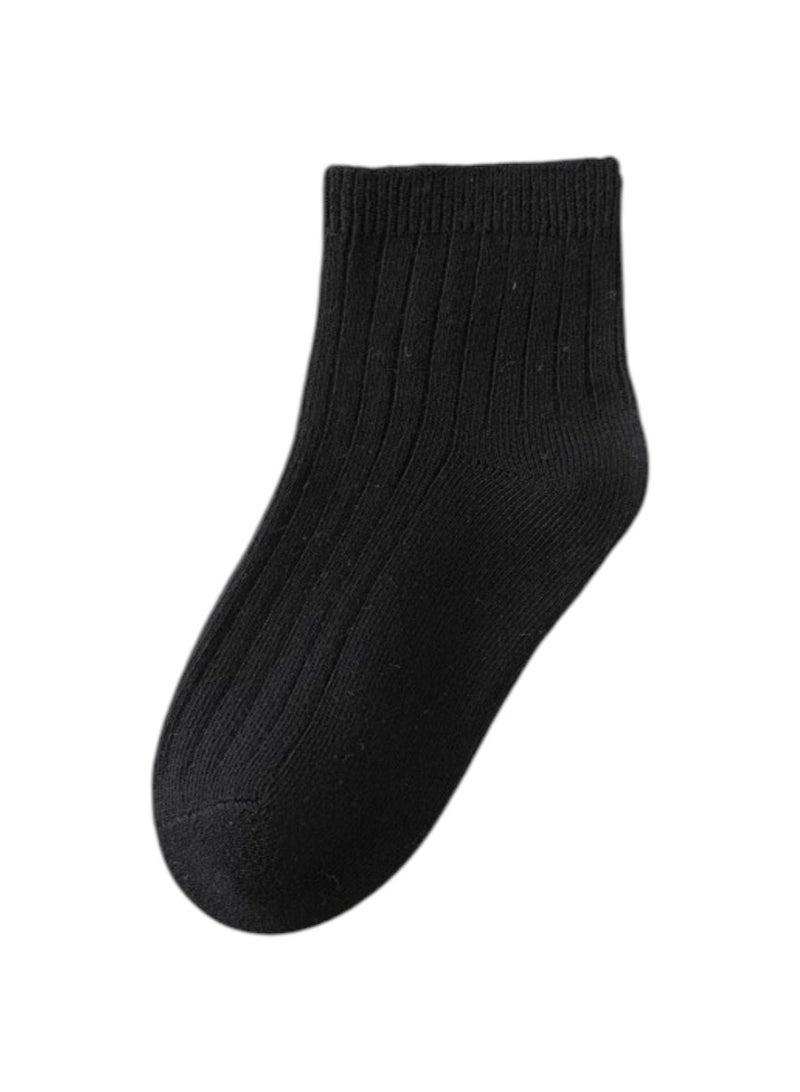 بيداني Essential Black Cotton School Socks (5-Pack)Short - Image 3