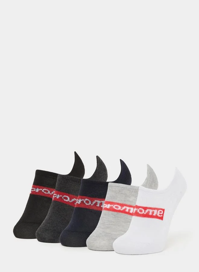 ستايلي Styli Pack of 5 printed detail Soft socks