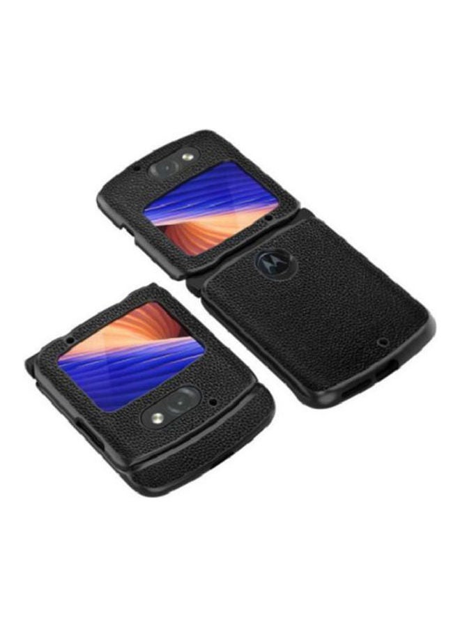 إسكدنيا غطاء حماية واق قابل للطي من موتورولا رازر مناسب لهاتف موتو رازر 5G أسود