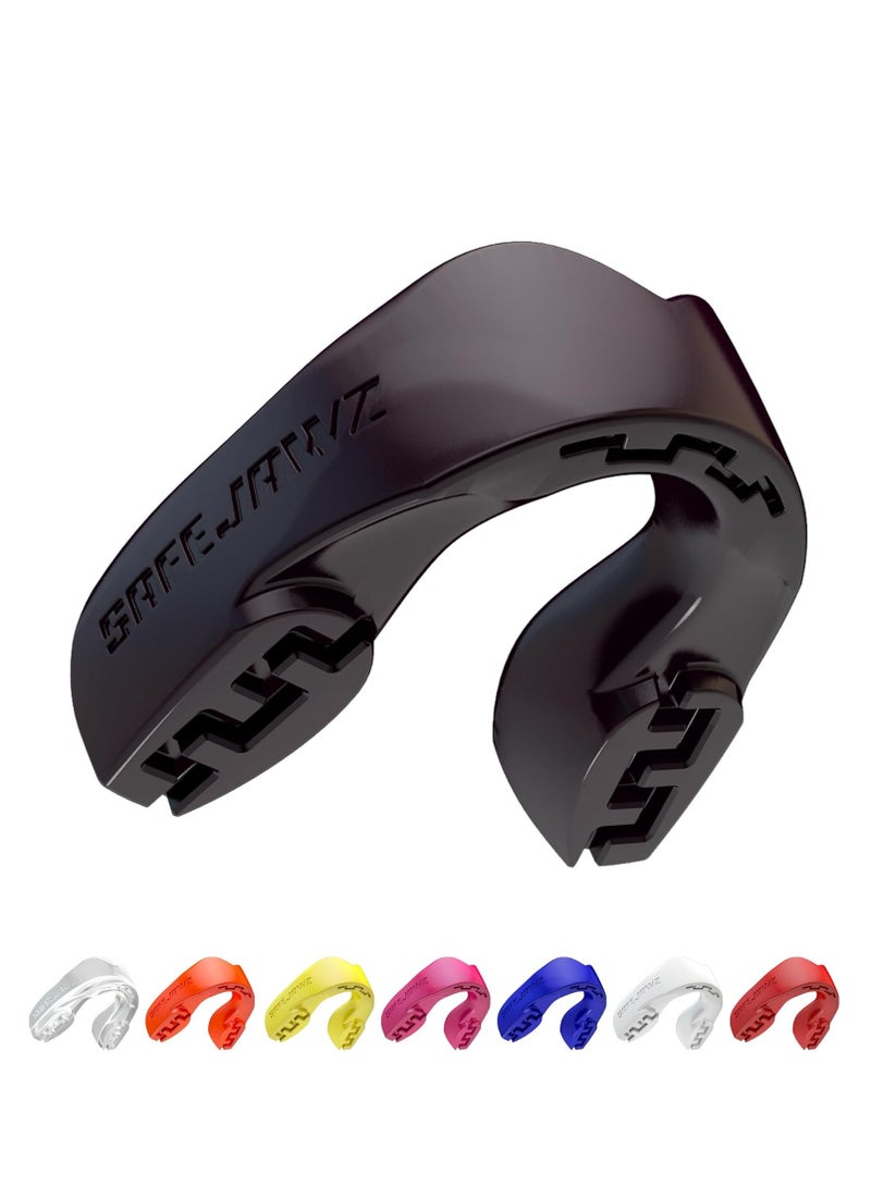 SAFEJAWZ Mouthguard Slim Fit, Adult and Junior Gum Shield with Case for Boxing, MMA, Rugby, Martial Arts, Judo, Karate, Hockey and All Contact Sports - Image 1