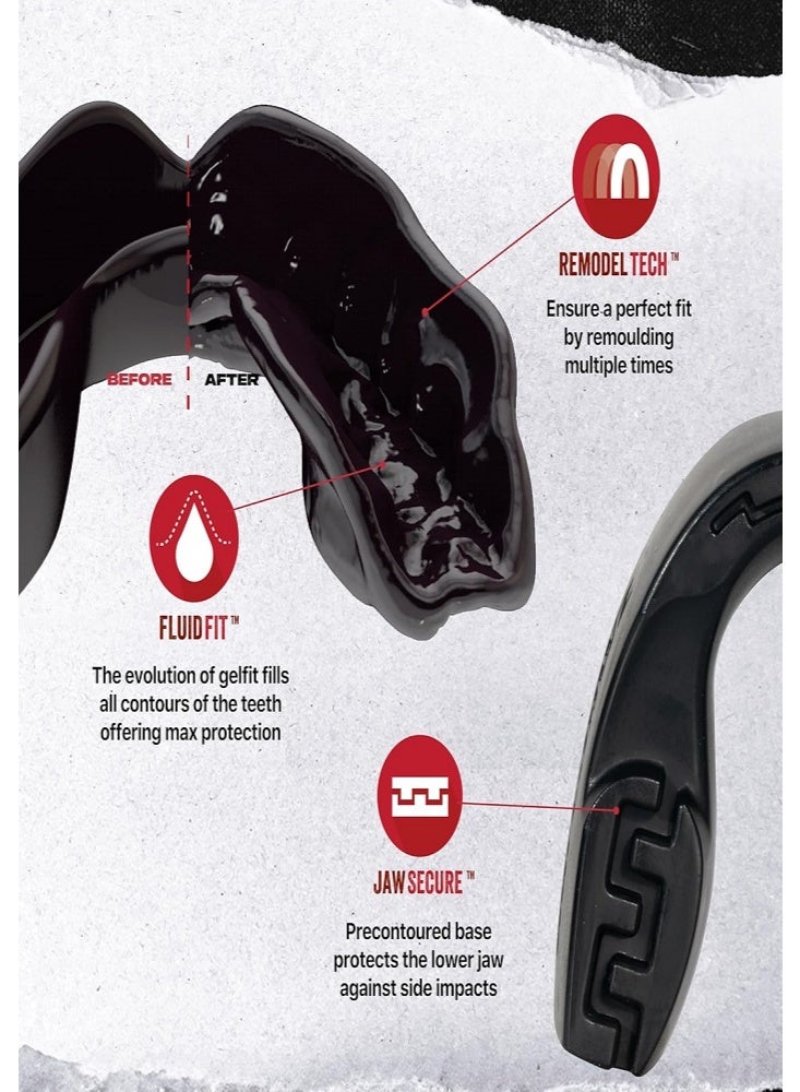 SAFEJAWZ Mouthguard Slim Fit, Adult and Junior Gum Shield with Case for Boxing, MMA, Rugby, Martial Arts, Judo, Karate, Hockey and All Contact Sports - Image 4