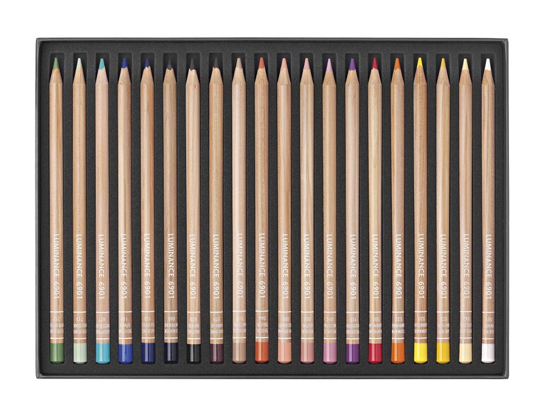 Caran d'Ache أقلام تلوين كاران د'اش 6901 لومننس مجموعة بورتريه 20 لون، متعدد الألوان، 26 × 19 × 2 سم. - Image 3