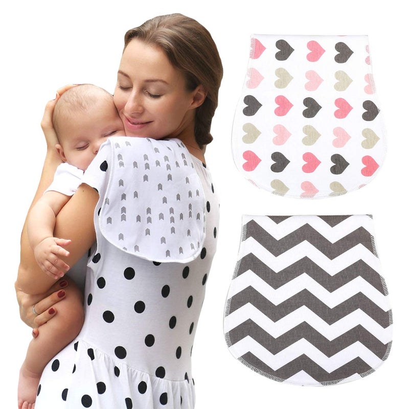 MORO TUOPU Baby Washcloths Absorbent Soft for Sensitive Skin Burp Cloths (Large) - Pack of 2
