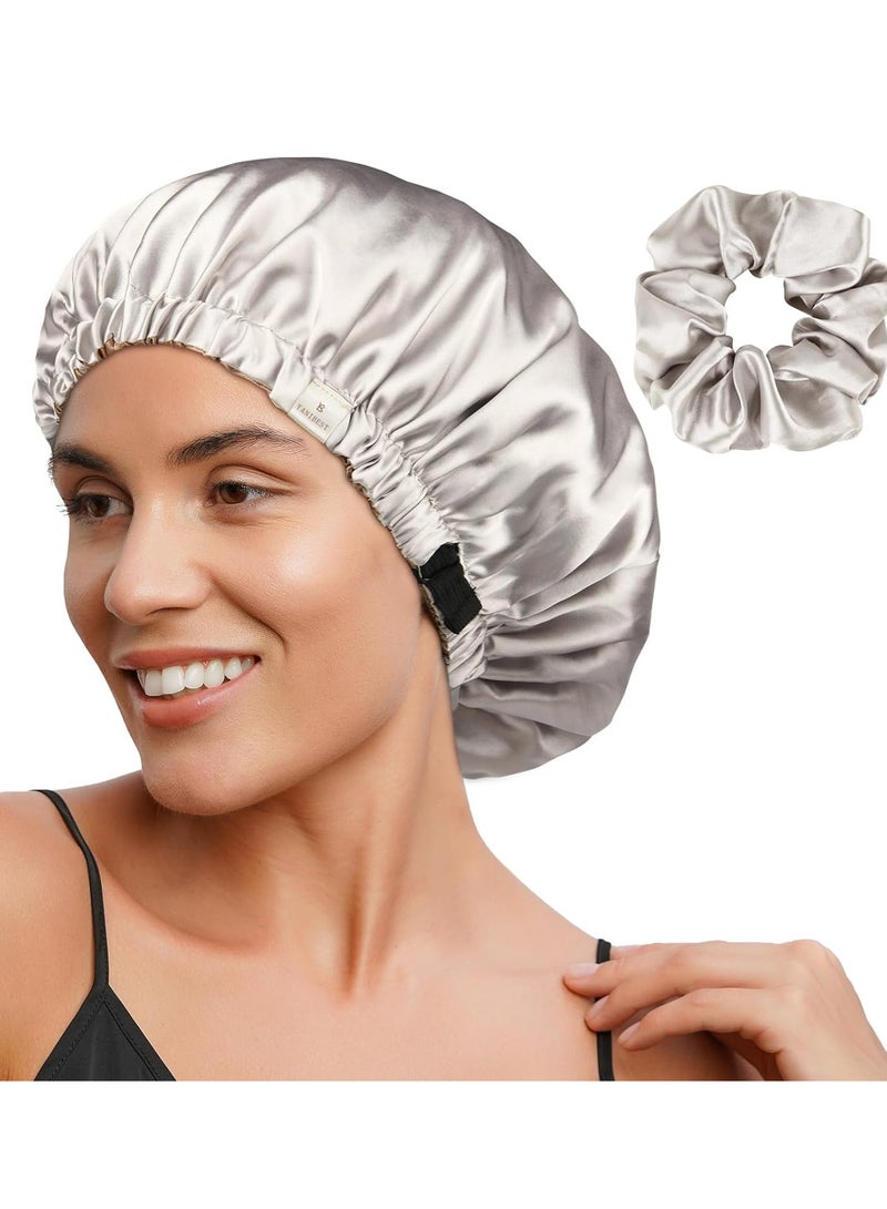 Totti Totti Satin Hair Bonnet For Sleeping, Natural Curly - Image 1