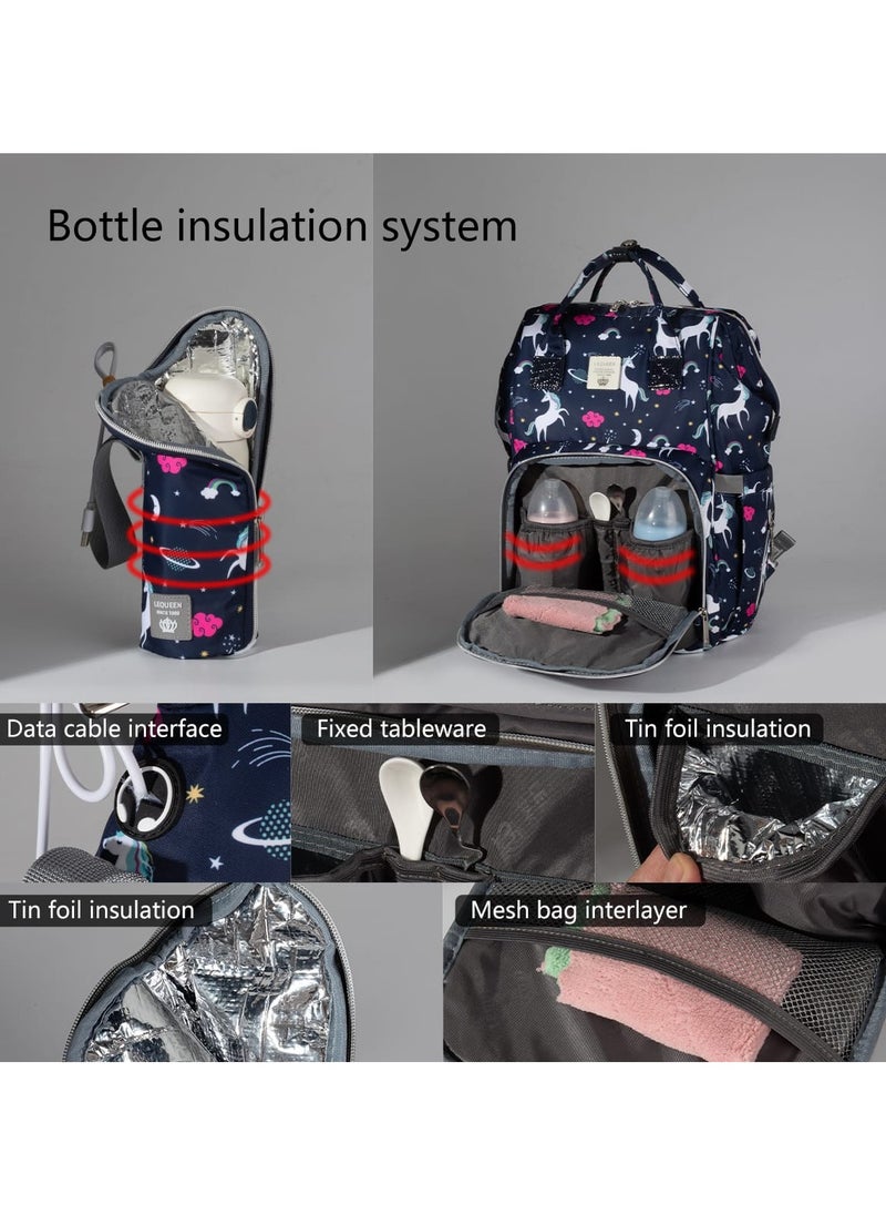 LEQUEEN - lequeen diaper bag set , 7th edition diamond , unicorn - Image 1
