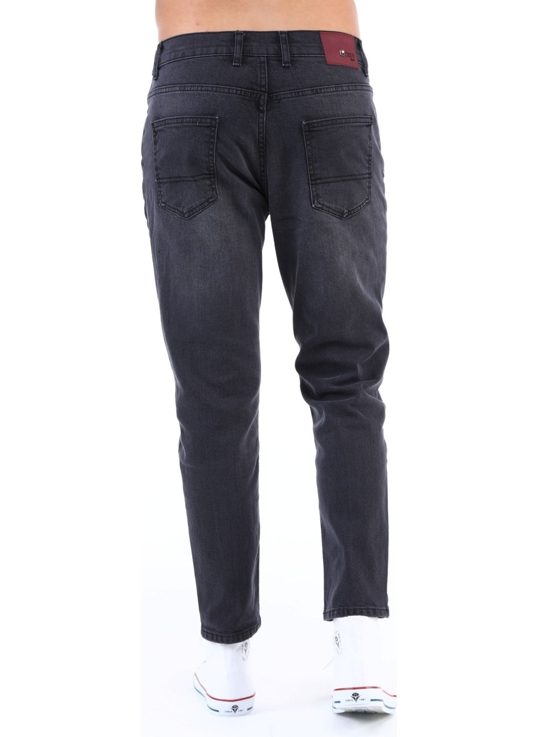 Cedy Denim - Men Anthracite High Waist Slim Leg Loose Jeans Mom Jeans C333 - Image 1