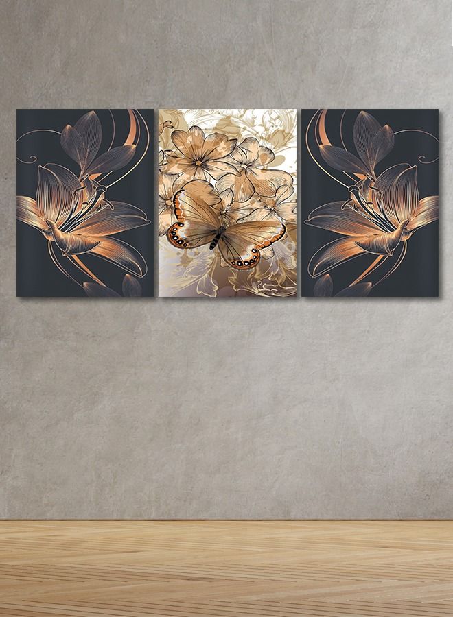 Marktna Decorative Wall Art Painting With an Abstract Design, 3 Pieces, Size 120x60cm - Image 1