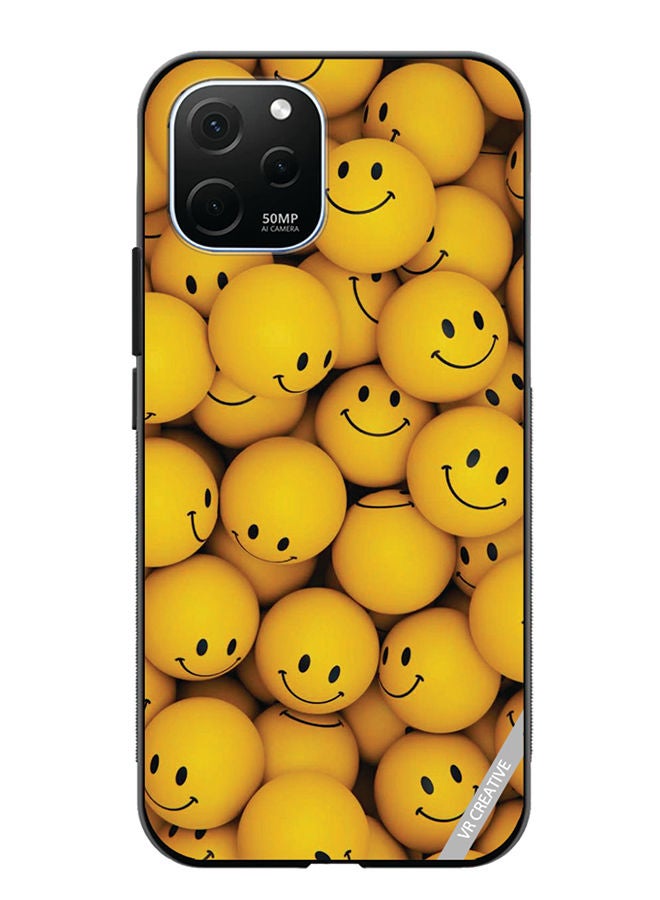 VR CREATIVE Protective Case Cover For Huawei Enjoy 50z Smiley Design Multicolour - Image 1