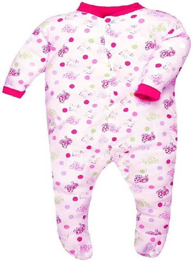 TiniBerry Baby Long Sleeve Cotton Full Body Sleep Suit, Romper for Boys and Girls Set of 3 (6-9 Months, Rani) - Image 4