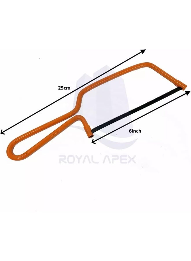Royal Apex Small Junior Mini Steel Hacksaw Frame Saw Blades 6Inch For Wood And Metal Cutting  - Image 2