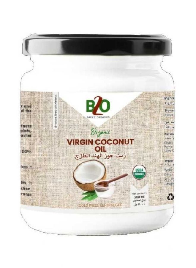 Back 2 Organics Virgin Coconut Oil 500ml  - Image 1