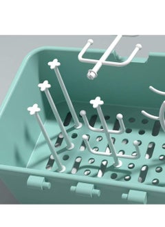 MIXDE Baby Bottle Drying Racks with Anti-dust Cover, TAME Nursing Bottle Storage Box Baby Dinnerware Organizer, Easy to Clean Drainer, Durable Countertop Dryer  - Image 3