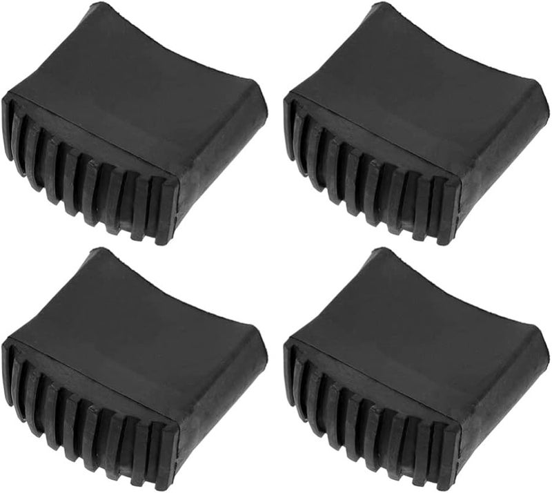 4Pcs Black Rubber Non Slip Folding Ladder Feet Covers Protector Pads - Image 2
