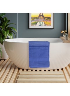 4 Piece Bathroom Towel Set BRAVO 550 GSM 100% Combed Cotton Terry 2 Bath Towel 70X140 cm & 2 Hand Towel 50x90 cm Gentle Touch Extremely Absorbent Every Day Use Royal Blue