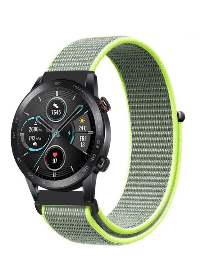 NIBEMINENT Replacement Band For Huawei Honor MagicWatch 2 46mm Grey/Green - Image 1