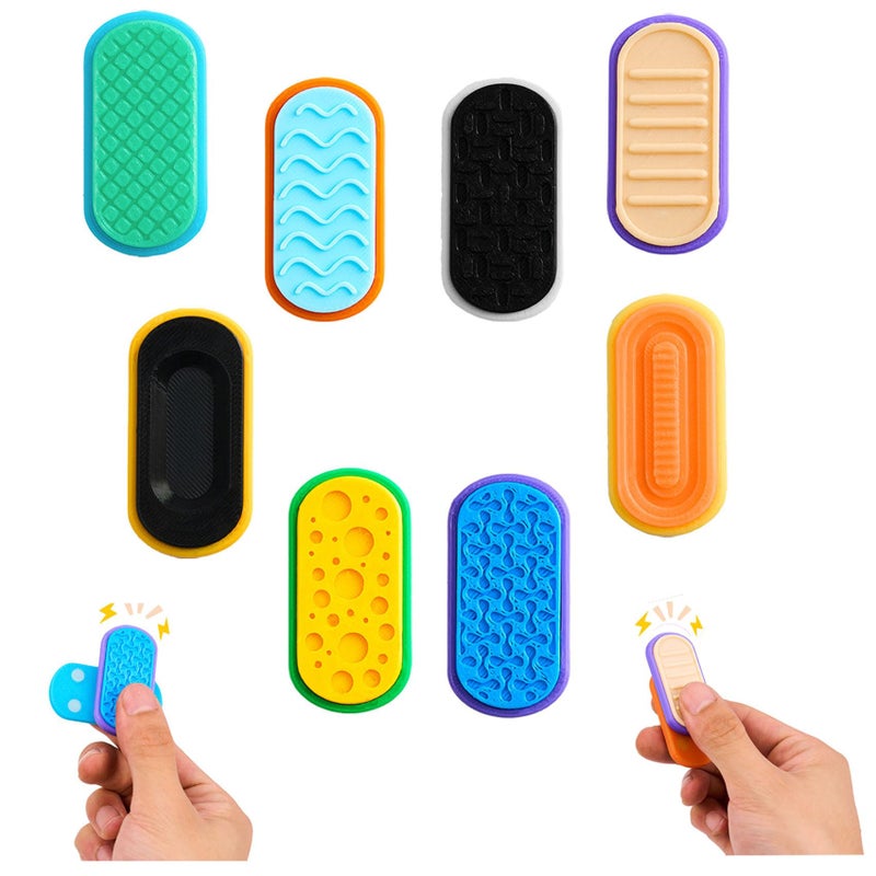 CGXRDK 8 PCS Magnetic Fidget Slider Toys for AdultKidsTeensDifferent Sensory Textures 4 Set Complete The Pill SlidersSmall Push Toysfor ADHDEDCOfficeClassroom - Image 3