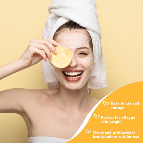 Luxiv 240+1 Count Compressed Facial Sponges, Luxiv Round Face Sponge Professional Compressed Makeup Removal Sponges for Estheticians Wash Face Sponge Compress Exfoliating Spa Pads With Portable Case - Image 5