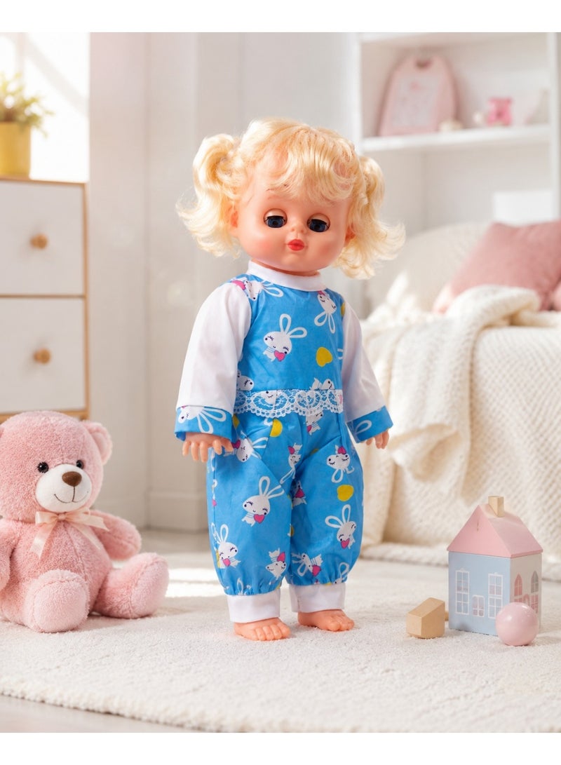 Blonde Baby Doll for Kids (Ages 3+)  - Realistic Soft Hair and Large Colored Eyes, Perfect Toy Gift for Girls - Image 1