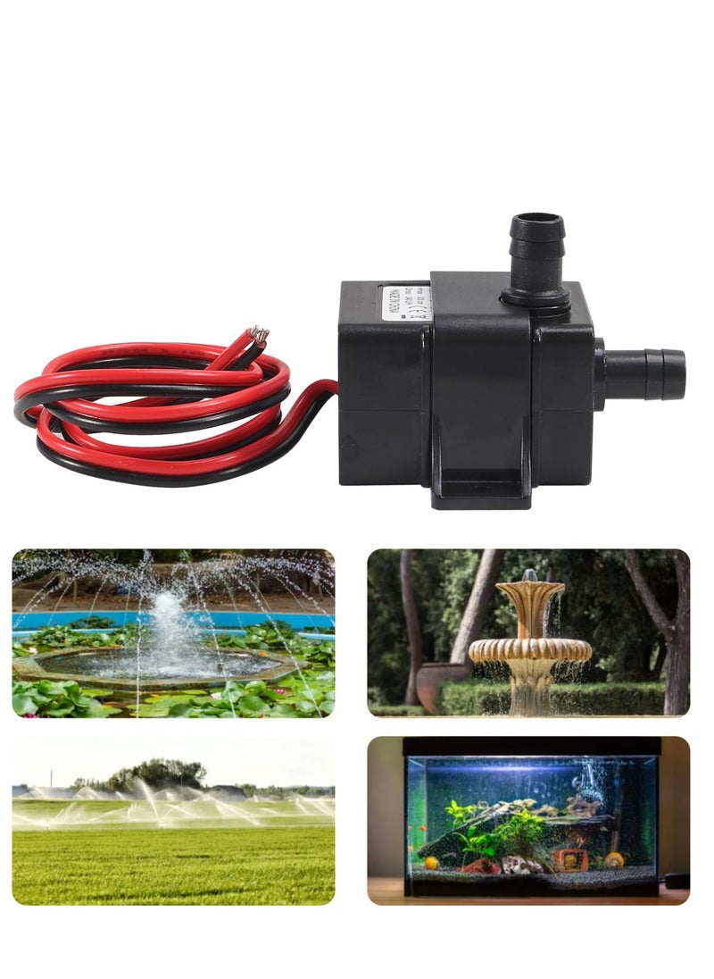 Generic 2pcs Mini Submersible Water Pump Water Pump DC 12V Small Fountain Pump for Aquarium Fish Tank Fountain Hydroponics Water Feature Indoor Fountains Fish Tank Hydroponics Pond(4.8W 240L/H) - Image 3
