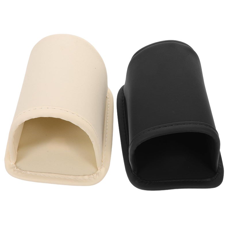 Black and Beige Car Cup Holder Water Bottle Bracket Set Portable Beverage Organizer for Vehicle Front and Back Seats - Image 2