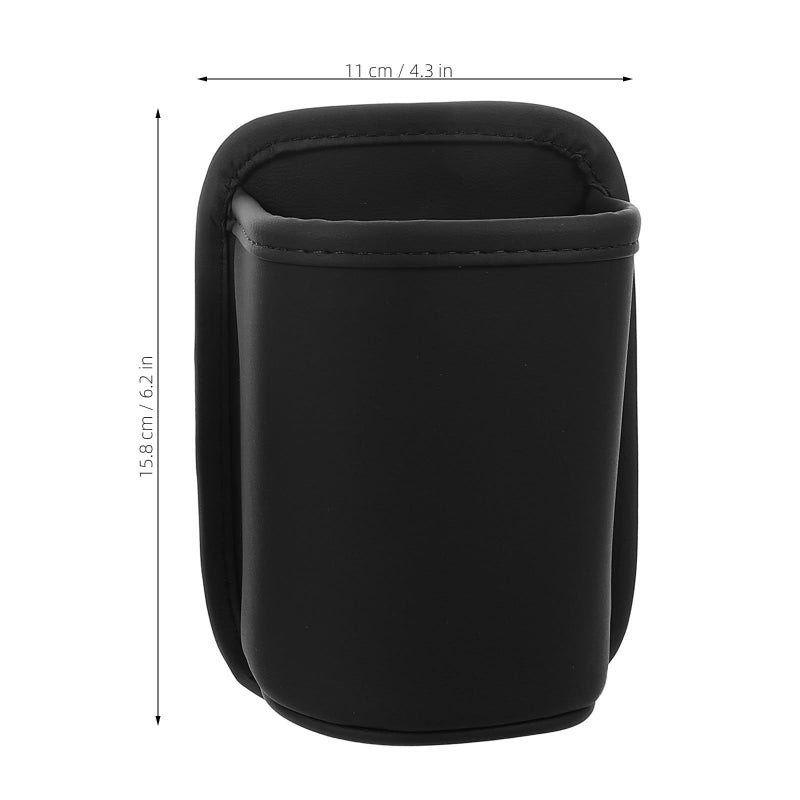 Black and Beige Car Cup Holder Water Bottle Bracket Set Portable Beverage Organizer for Vehicle Front and Back Seats - Image 3