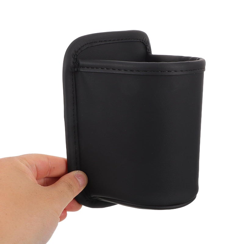 Black and Beige Car Cup Holder Water Bottle Bracket Set Portable Beverage Organizer for Vehicle Front and Back Seats - Image 5