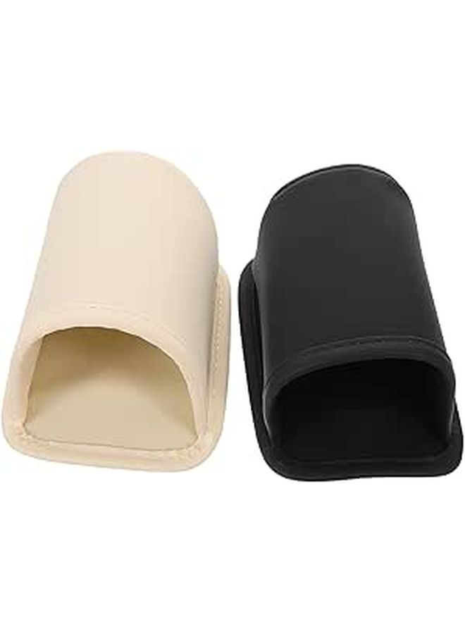Black and Beige Car Cup Holder Water Bottle Bracket Set Portable Beverage Organizer for Vehicle Front and Back Seats - Image 1