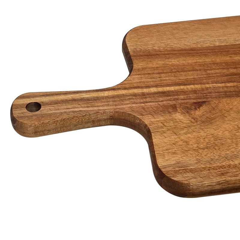 Cregugua 17x9 Inch Acacia Cutting Board Wood Serving Board with Handle Acacia Chopping Board for Home Kitchen Wedding Party - Image 4