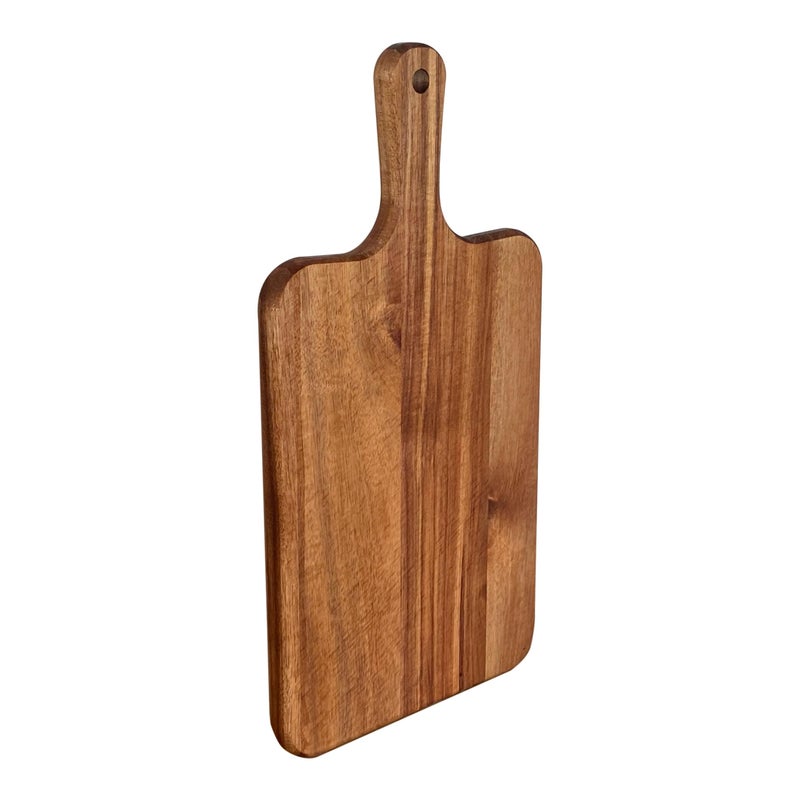 Cregugua 17x9 Inch Acacia Cutting Board Wood Serving Board with Handle Acacia Chopping Board for Home Kitchen Wedding Party - Image 3