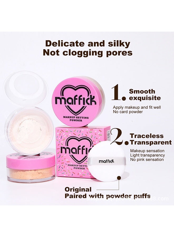 maffick Makeup Setting Powder High Definition Powder - Soft Luminance, Lightweight Loose Powder for Perfect Makeup #01 - Image 5