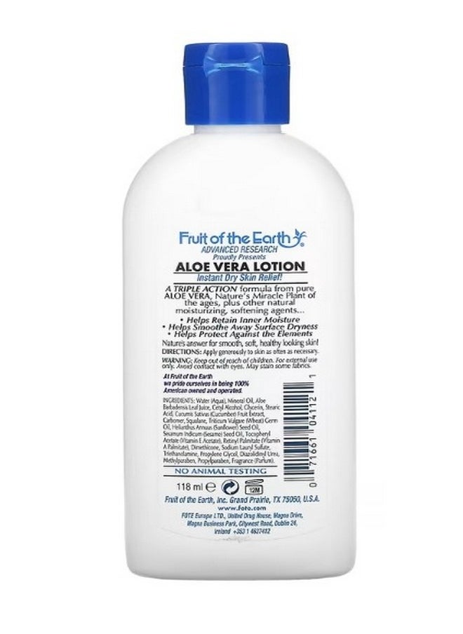 Fruit of the earth Aloe Vera with Naturals Skin Care Lotion 4 fl oz 118 ml  - Image 2