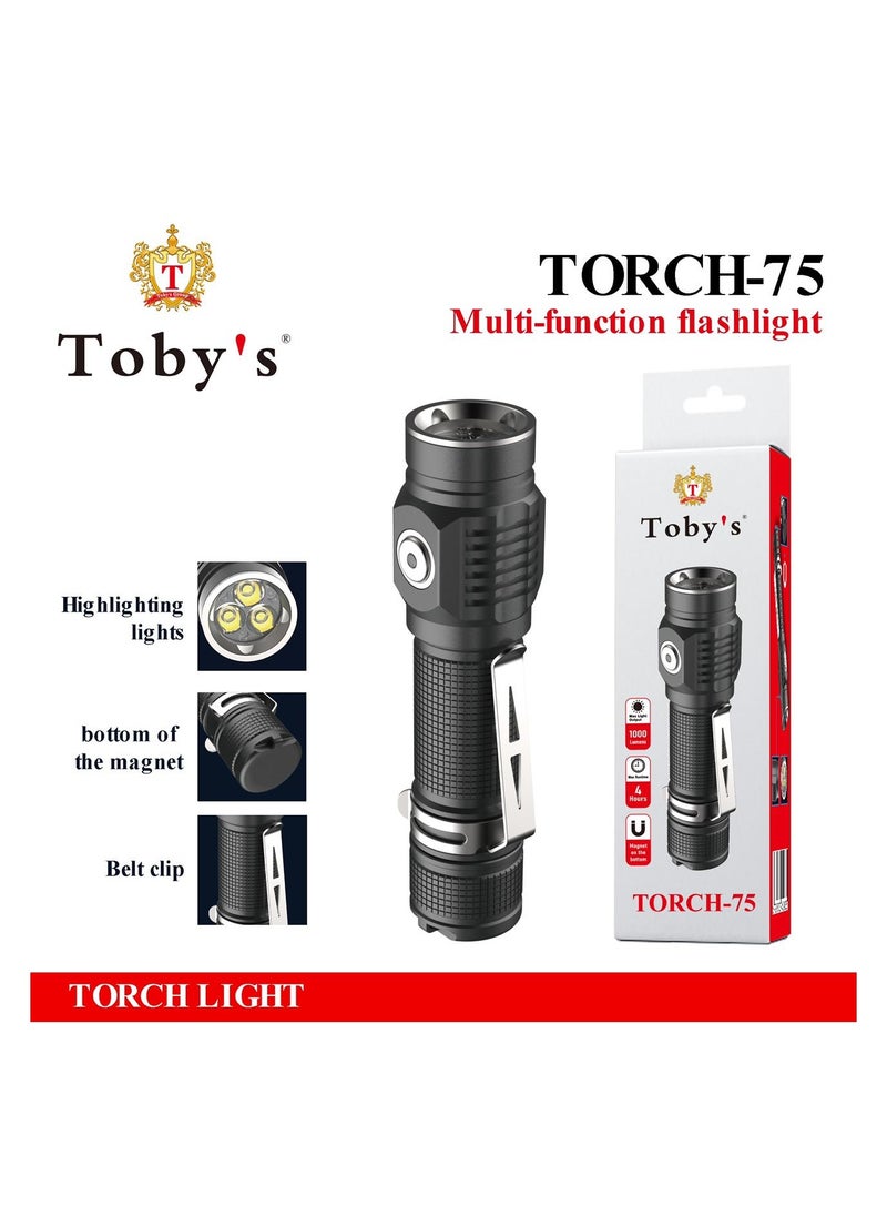 Toby's Toby's New Torch with 1000 Lumen Pocket Flashlight for Camping Outdoor Hiking Emergency 