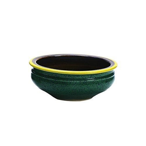 Caffeine Ceramic Handmade Ocean Green Serving Bowl 6 inch (1 pc)