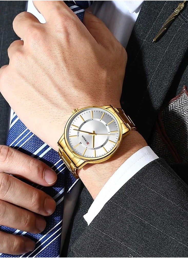 CURREN CURREN 8385 Original Brand Stainless Steel Band Wrist Watch For Men  - Image 3