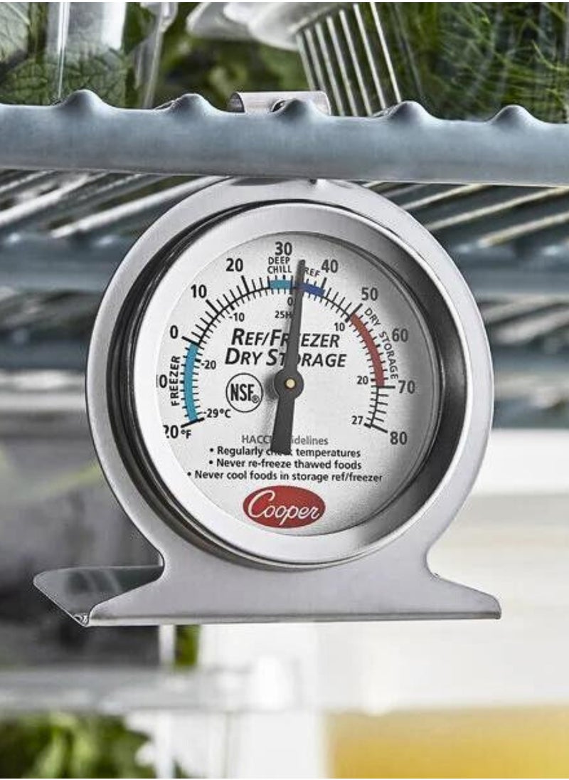 YASHTECH 25HP-01-1 Freezer Thermometer - NSF Certified, Stainless Steel, -29°C to 27°C, Easy-to-Read Magnified Lens, 1 Piece  - Image 2