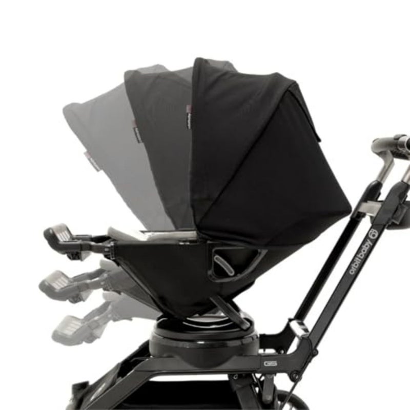 G5 Stroller for urban commuting, aluminum frame, matte black finish, 360-degree rotation hub for effortless maneuverability - Image 5