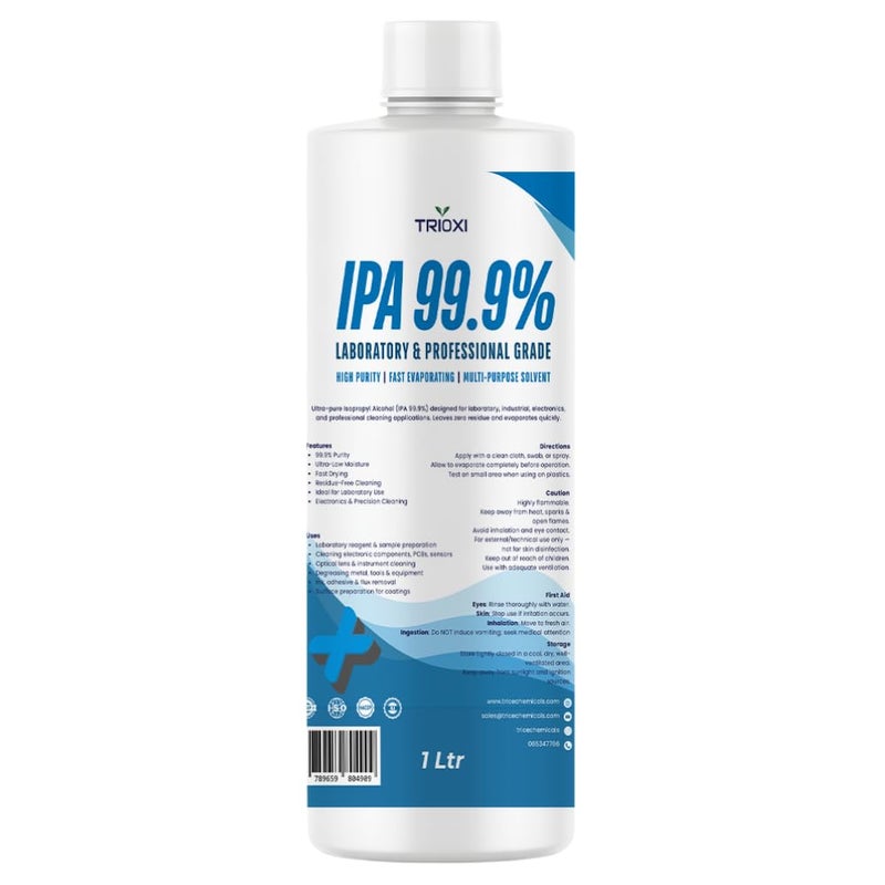 TRIOXI كحول إيزوبروبيل تريوكسي 99.9% - مطهر ومنظف متعدد الاستخدامات عالي النقاء، 1 لتر - Image 1
