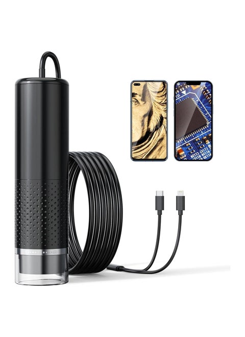 Handheld Digital Microscope Camera, 50X-1600X Magnification USB Pocket Microscopes Camera, HD Fixed Focus Magnifier, for Adults Kids with 8 Adjustable LED, Coin Magnifier for iPhone, iPad, Android