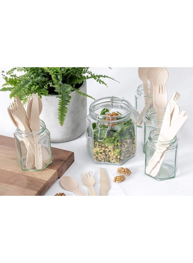 Chef Aid Birch Wooden Cutlery Pack Of 24 Knives - Fsc - Image 2