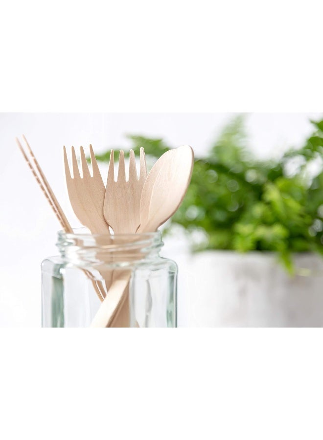 Chef Aid Birch Wooden Cutlery Pack Of 24 Knives - Fsc - Image 5