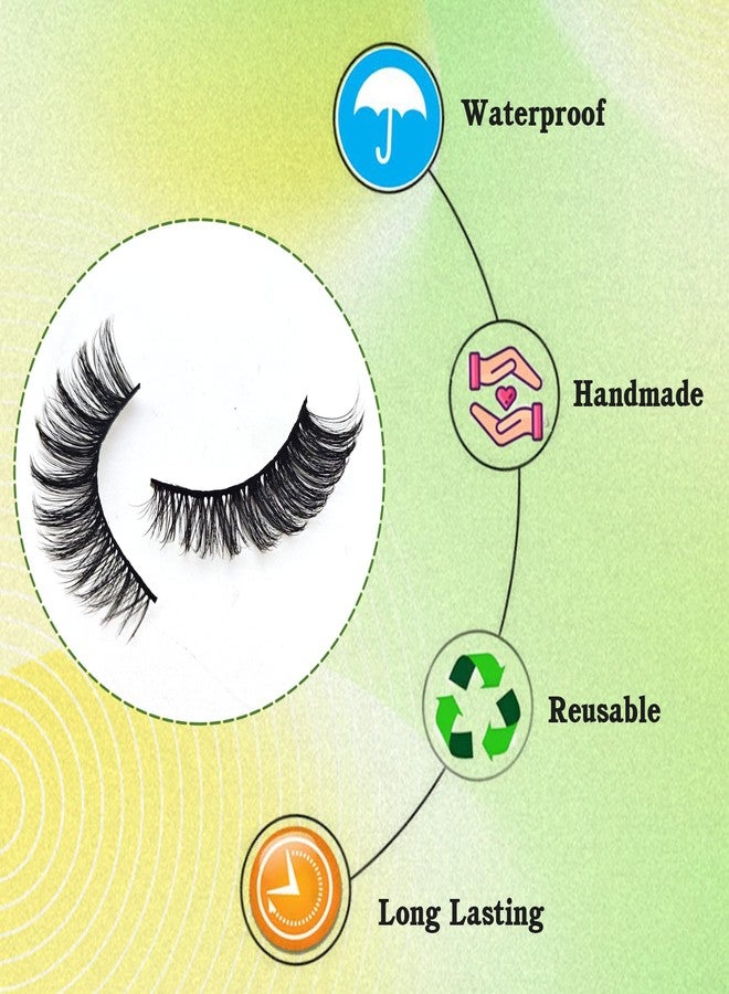 Royaomis 21 Pairs Russian Strips Lashes 12-18mm Wispy Fake Lashes that Look Like Extensions D Curl Lash Strips 3 Styles Natural False Lashes Mink(G-21) - Image 4