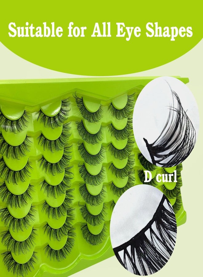 Royaomis 21 Pairs Russian Strips Lashes 12-18mm Wispy Fake Lashes that Look Like Extensions D Curl Lash Strips 3 Styles Natural False Lashes Mink(G-21) - Image 3