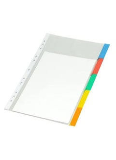 FIS FSDV5C Parts Index Set Punched Color Indexed Divider, A4 Size_FSDV5C