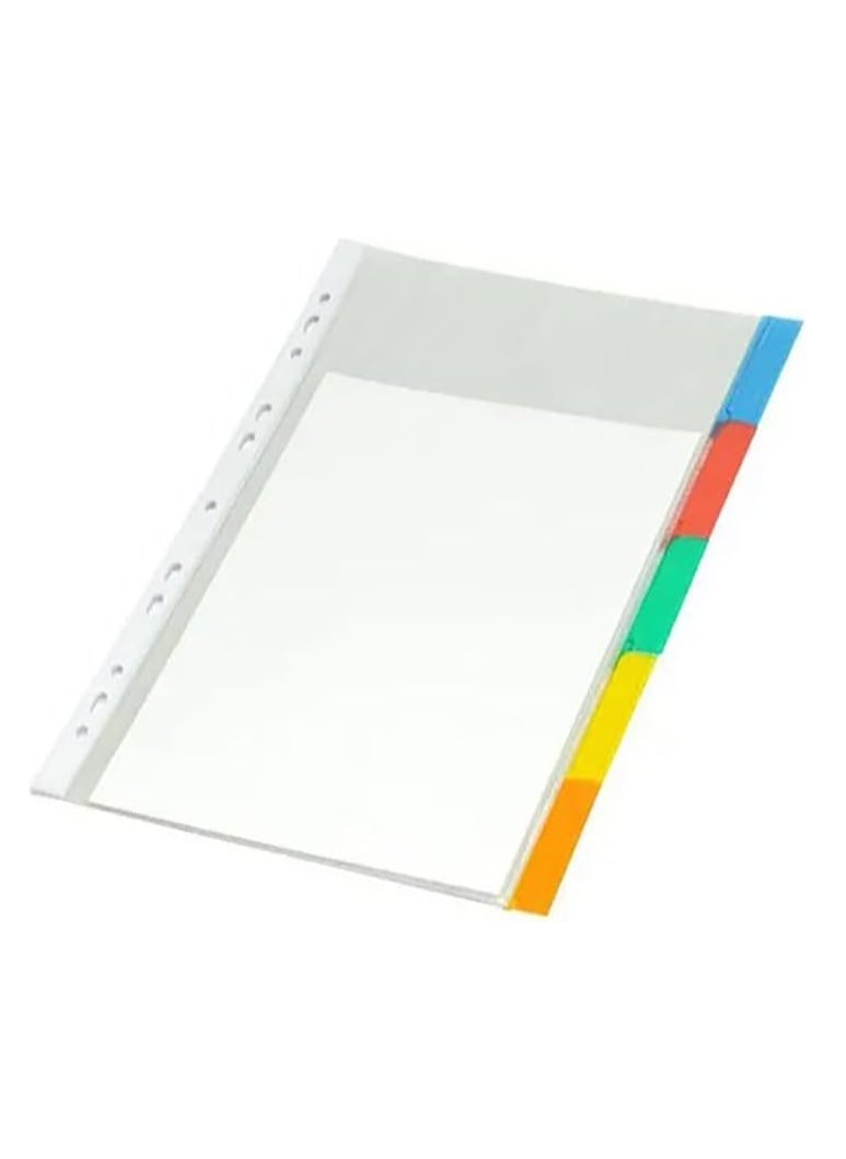 FIS - FIS FSDV5C Parts Index Set Punched Color Indexed Divider, A4 Size_FSDV5C - Image 1