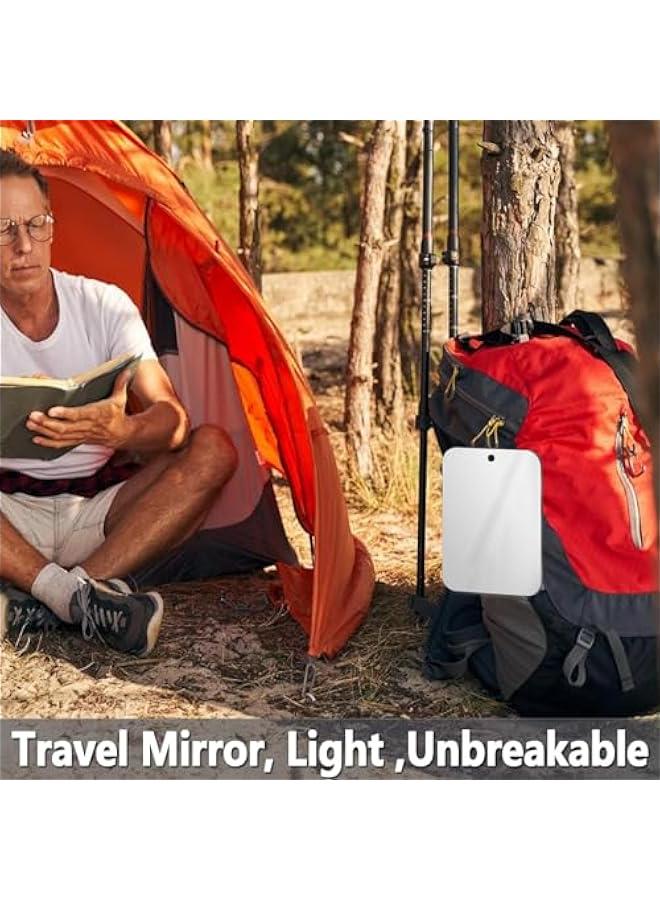 TRASSLE Larger Shower Mirror Fogless for Shaving Mirror for Shower,20x25CM Than Original,Unbreakable Deluxe Plexiglass Makeup Mirror,Largest Bathroom Wall Hanging,Handheld Camping - Image 2