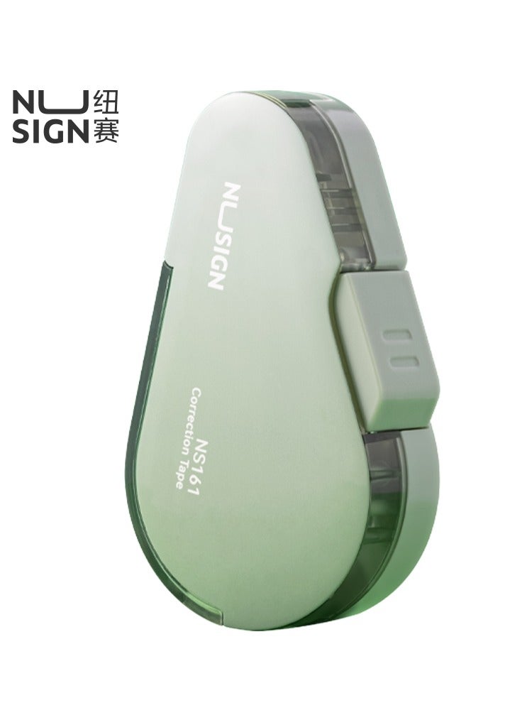Deli Deli NS161 High-Coverage Correction Tape 5mm×6m, Ink-Proof & Curved Surface, Green