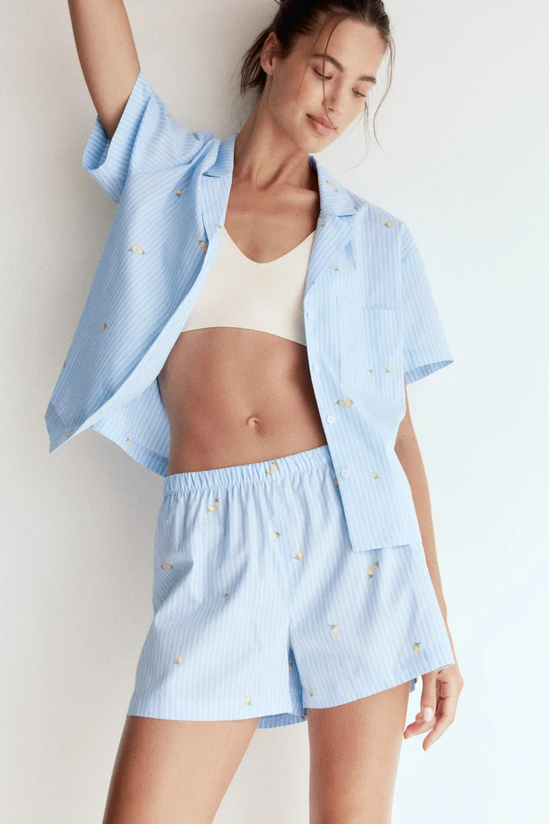 اتش اند ام بيجاما من قميص وشورت