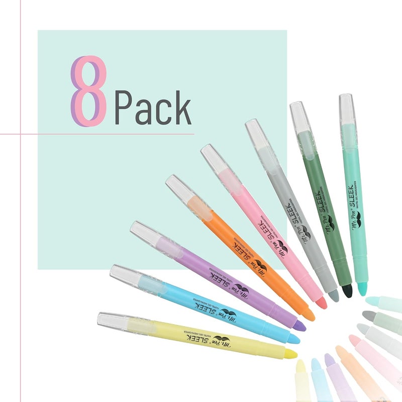 Mr. Pen- Bible Highlighters, Pastel Gel 8 Pack, Assorted Colors, Highlighters No Bleed, Highlighter, Highlighter Set, Dry Markers - Image 2