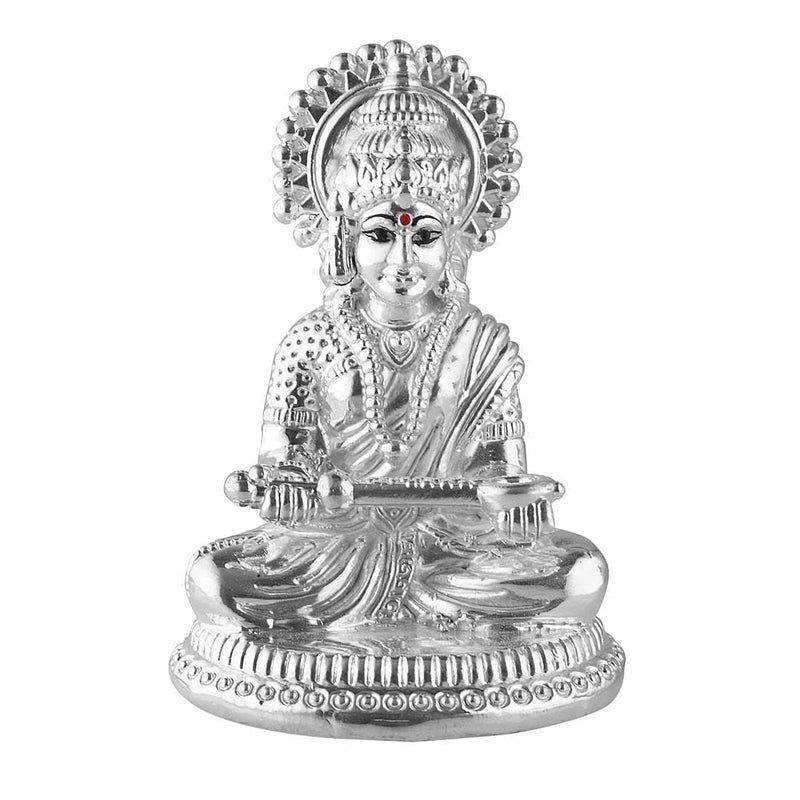 PRD CARATCAFE Silver 999 Annapurna Maa Statue, 25+ GMS God Murti for Home Pooja - Image 5